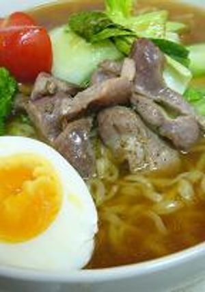 コリコリ砂肝の広東風拉麺-レシピのメイン写真