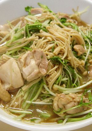 短時間で美味しい鶏肉とエノキのすき焼き風-レシピのメイン写真