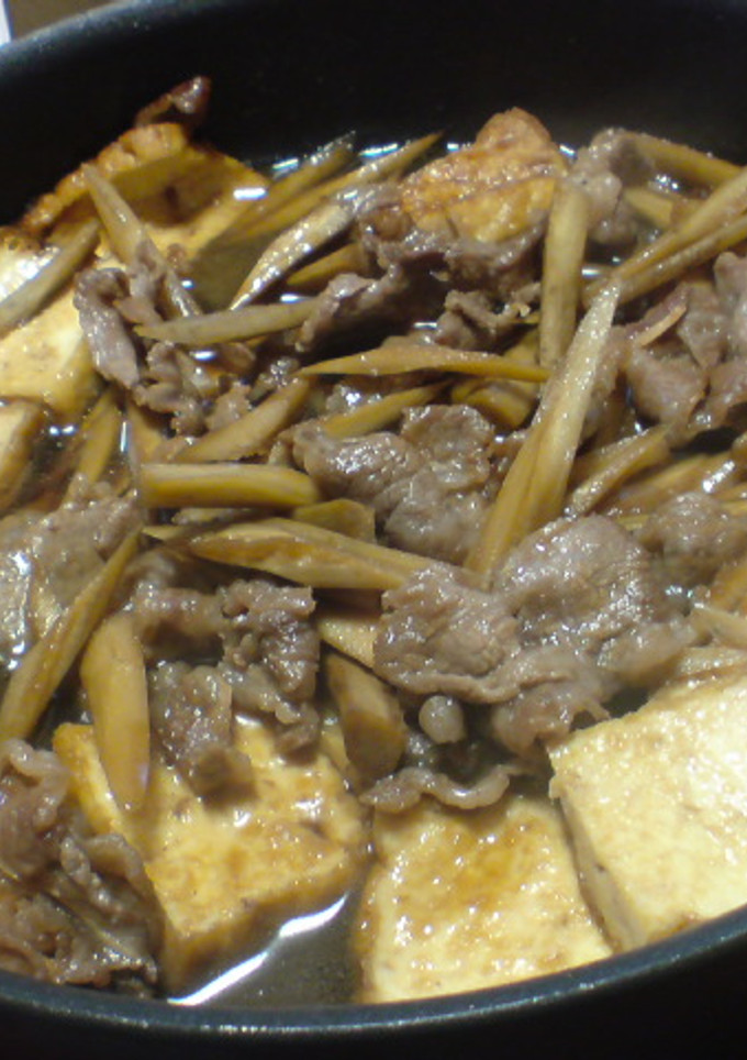 ごぼうと厚揚げのすき焼き風-レシピのメイン写真