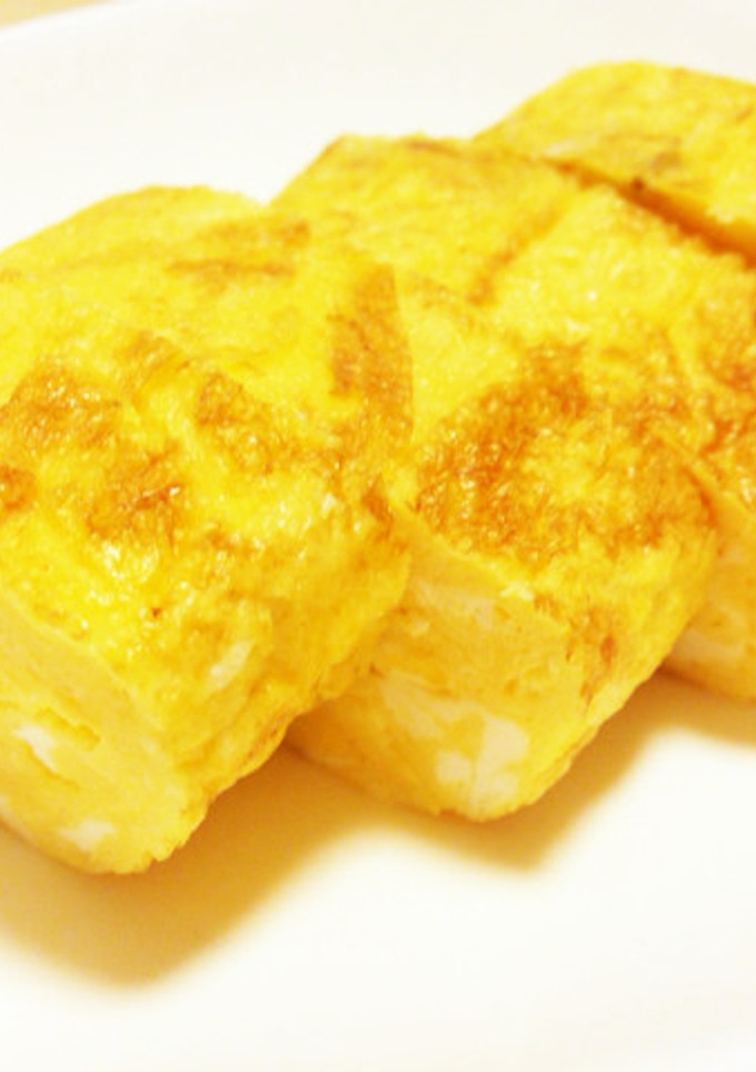 卵焼き器なしで！料理上手風の厚焼き玉子-レシピのメイン写真