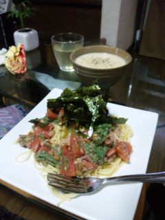 ふわふわ納豆トマトの冷製パスタ-レシピのメイン写真