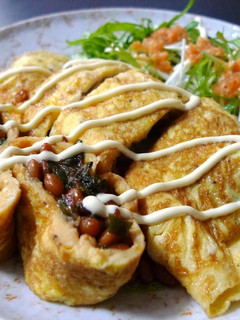 納豆ねぎ味噌 in 卵焼き-レシピのメイン写真
