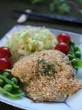 さばのカレーマヨサクサクパン粉焼き