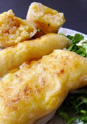 かぼちゃリゾットの焼き春巻き-レシピのメイン写真