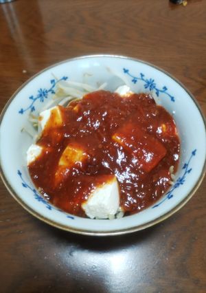 レンチン！　麻婆豆腐もやし丼-レシピのメイン写真