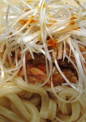 汁なし◎ザーサイツナ味噌うどん-レシピのメイン写真