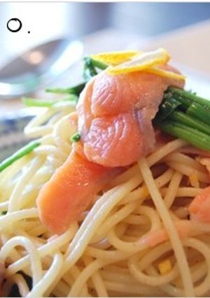 スモークサーモンで柚子パスタ-レシピのメイン写真