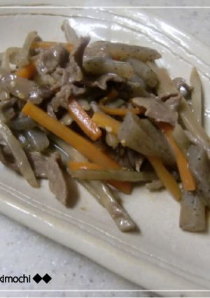 牛肉とごぼうの甘辛炒め-レシピのメイン写真