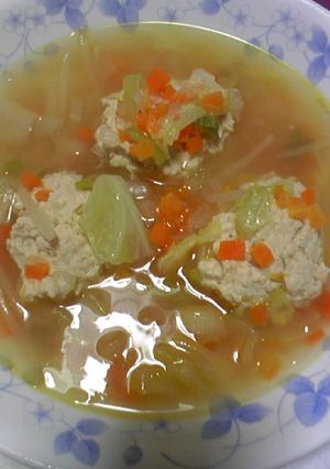簡単!ふわふわ鶏肉団子スープ-レシピのメイン写真