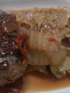 生ハム入り煮込みハンバーグ☆白菜と一緒に-レシピのメイン写真