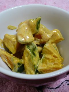 超簡単!!カレー風味☆かぼちゃサラダ♪-レシピのメイン写真