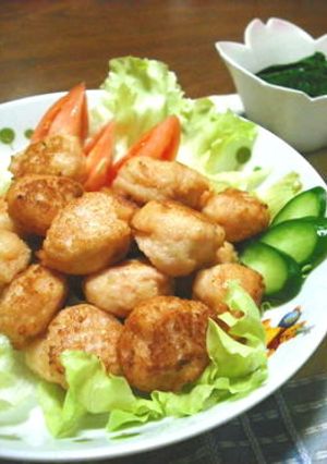 豆腐とおさかなのソーセージのぽっとん揚げ-レシピのメイン写真