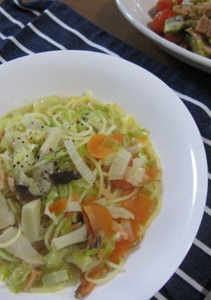 簡単！野菜スープパスタ-レシピのメイン写真