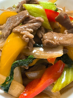 ラム肉と青梗菜のオイスターソース炒め-レシピのメイン写真
