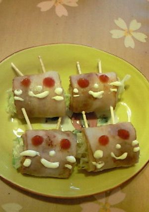 簡単！弁当に！ベーコンうさぎ-レシピのメイン写真