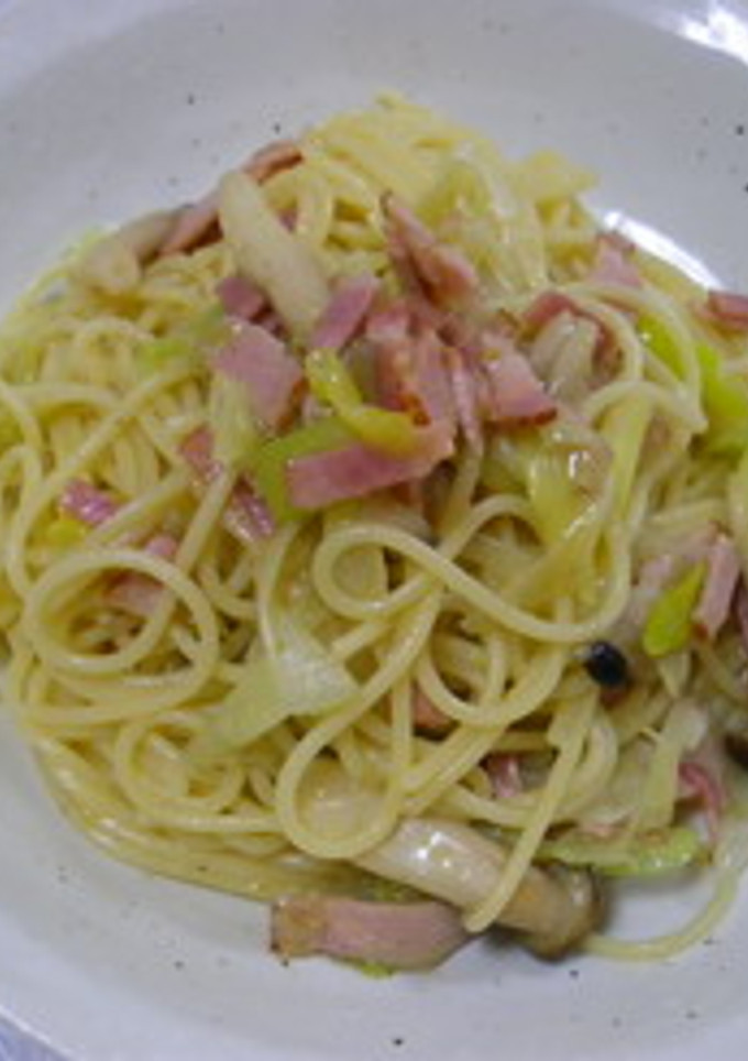 長ネギとベーコンのゆずこしょうスパゲティ-レシピのメイン写真