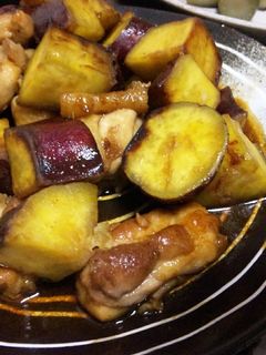 鶏とさつまいもの甘辛炒め-レシピのメイン写真