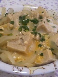 ヘルシー*冷凍豆腐の卵とじ丼-レシピのメイン写真