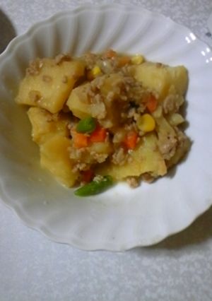 いつもと一味違う！豚ひき肉の洋風肉じゃが-レシピのメイン写真