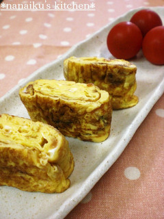 お弁当に♡梅マヨ風味の卵焼き-レシピのメイン写真