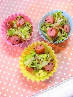 ✿ウインナーとキャベツの胡麻ゆかり和え✿-レシピのメイン写真
