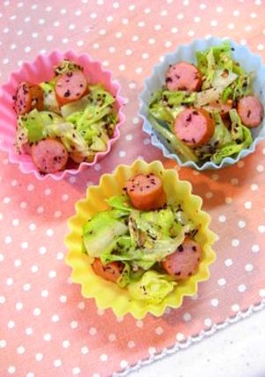 ✿ウインナーとキャベツの胡麻ゆかり和え✿-レシピのメイン写真