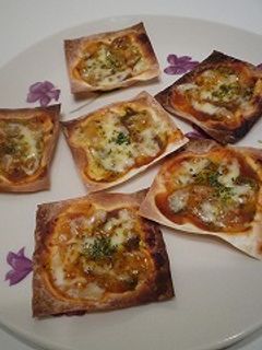余ったシューマイの皮でおつまみピザ-レシピのメイン写真