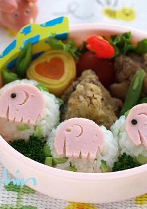 簡単ゾウさんのワンポイントおにぎり-レシピのメイン写真