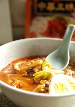 ネギと肉のとろーりあんかけ!味噌ラーメン-レシピのメイン写真