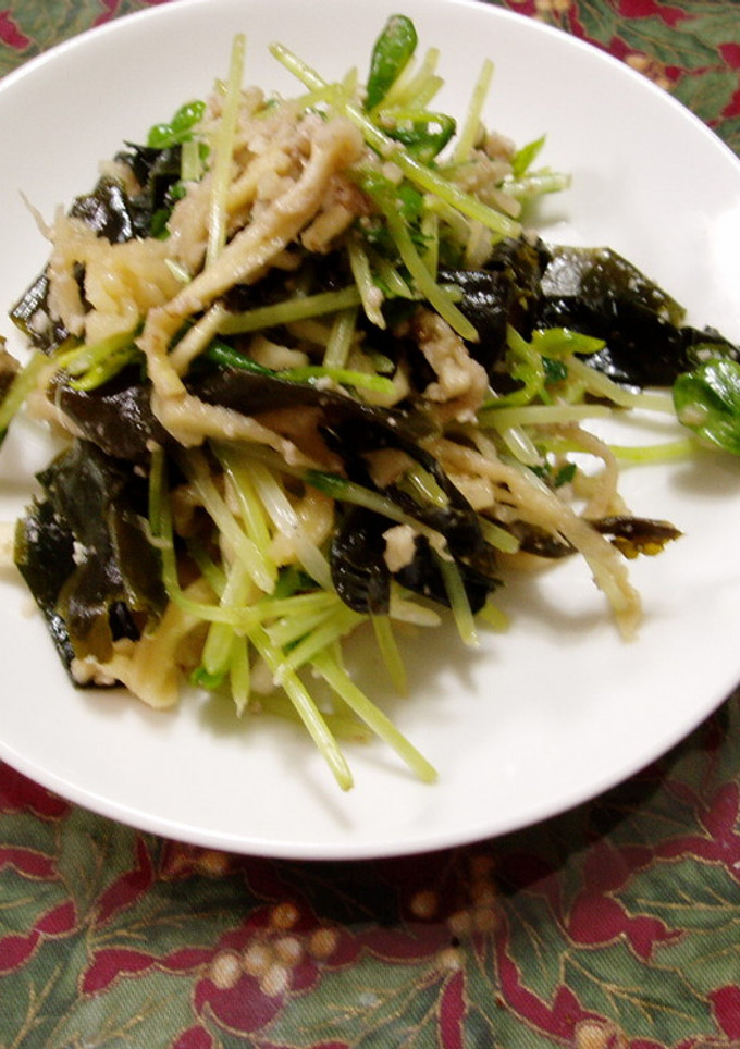 切り干し大根とわかめと豆苗の簡単-レシピのメイン写真