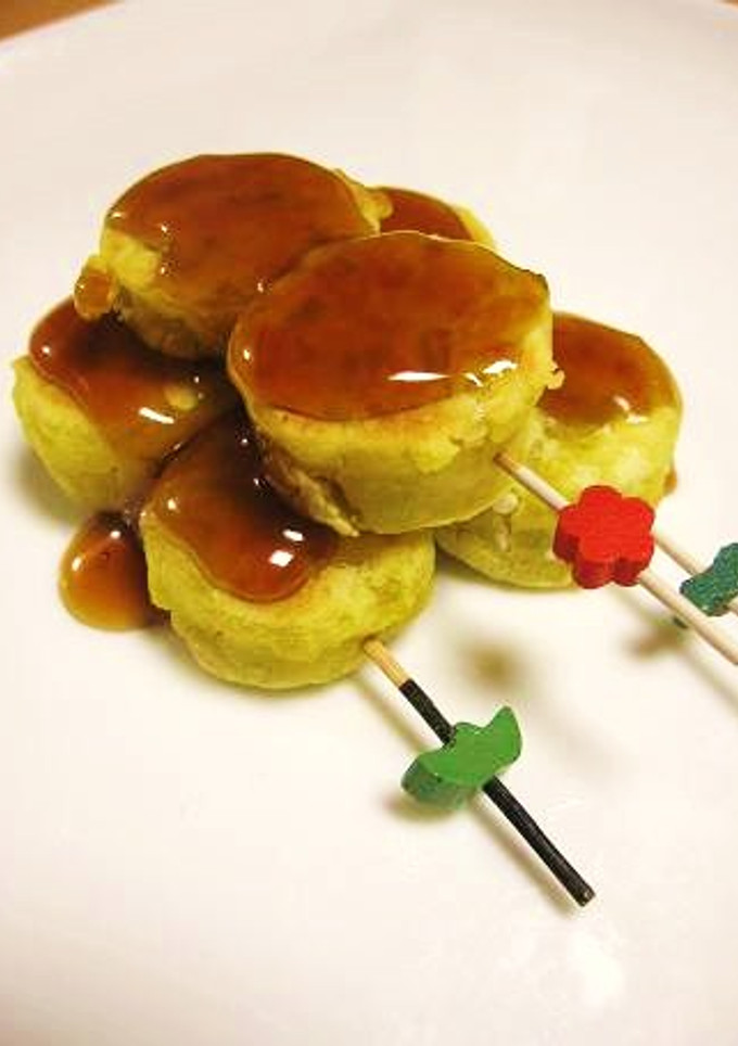 もちもち♪みたらし団子風　栗きんとん-レシピのメイン写真