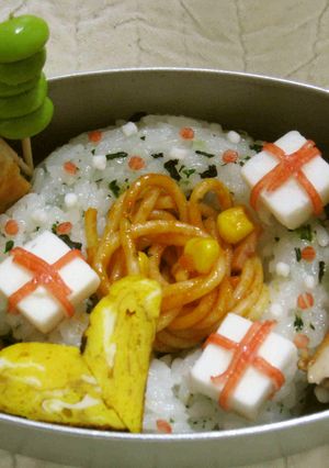 クリスマス★お弁当にプレゼント入れて-レシピのメイン写真