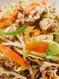 超簡単!包丁を使わないで作る!肉野菜炒め-レシピのメイン写真
