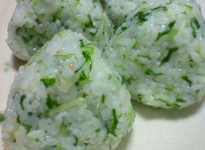 シンプルが美味しい♪水菜のおにぎり☆-レシピのメイン写真