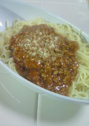 煮込みハンバーグをスパゲッティに☆-レシピのメイン写真