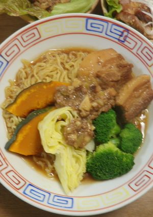 野菜ﾀｯﾌﾟﾘ肉味噌ﾗｰﾒﾝ-レシピのメイン写真