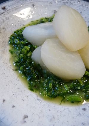 カブの煮物カブの葉っぱソース-レシピのメイン写真