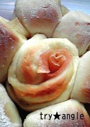 花咲くりんごカスタードパン-レシピのメイン写真