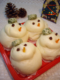 メリークリスマス☆雪だるま肉まん☃-レシピのメイン写真