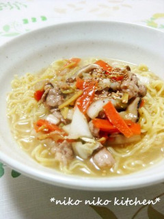 豚野菜の炒めde北京風ラーメン♪-レシピのメイン写真