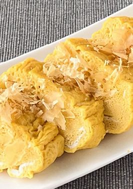 防災レシピ🍲湯煎で作る🥚ダシ巻きたまご-レシピのメイン写真