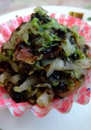 レンジで簡単！白菜の味のり和え～梅風味✿-レシピのメイン写真