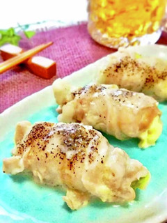 お弁当おつまみに♪わさびチーズ白菜肉巻き-レシピのメイン写真