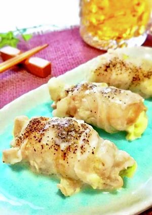 お弁当おつまみに♪わさびチーズ白菜肉巻き-レシピのメイン写真