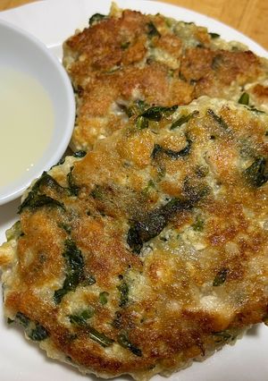 春菊と鶏むね肉の豆腐ハンバーグ-レシピのメイン写真