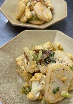 冬野菜のカルボナーラ仕立て-レシピのメイン写真