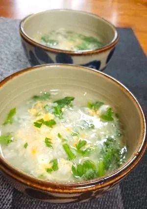 カニの茹で汁の雑炊-レシピのメイン写真