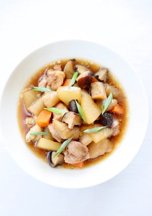 レンジでワンボウル【Bistro鶏大根煮-レシピのメイン写真