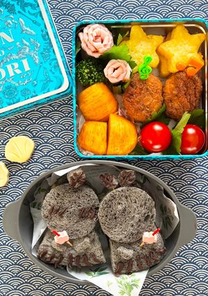 ちいかわ【ヒトハとフタバのサンドイッチ】キャラ弁-レシピのメイン写真