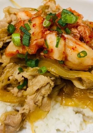 豚丼（キムチのせ）-レシピのメイン写真